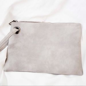 Large Dusty Grey Clutch